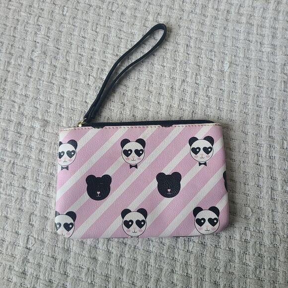 Betsey Johnson Panda Print Wristlet - Picture 1 of 10